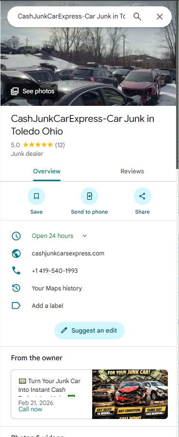 Cash Junk Cars Express Google Maps Profil